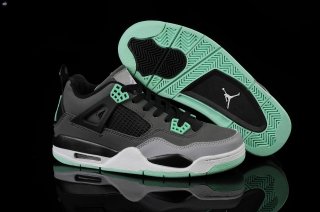 Meilleures Air Jordan 4 Gris Fluorescent Vert