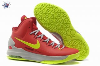 Meilleures Nike KD 5 Rouge Gris Fluorescent Vert